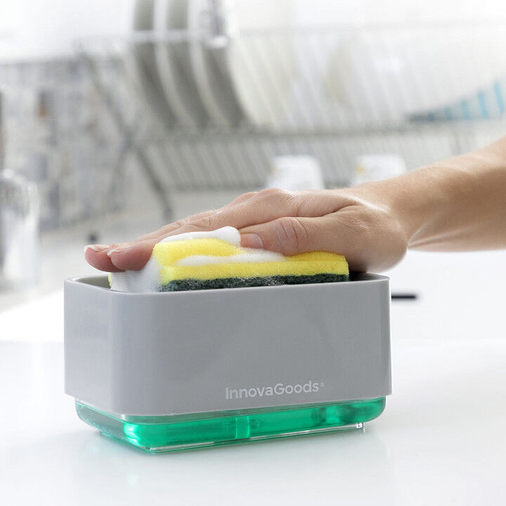 Distributeur de Liquide Vaisselle2 en 1 Pushoap InnovaGoods