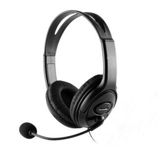 Hoofdtelefoon met microfoon CoolBox Coolchat U1 Zwart