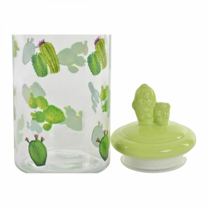 Tin DKD Home Decor Keramisch Kristal Cactus PE Boho (1400 ml) (10,5 x 28 cm)