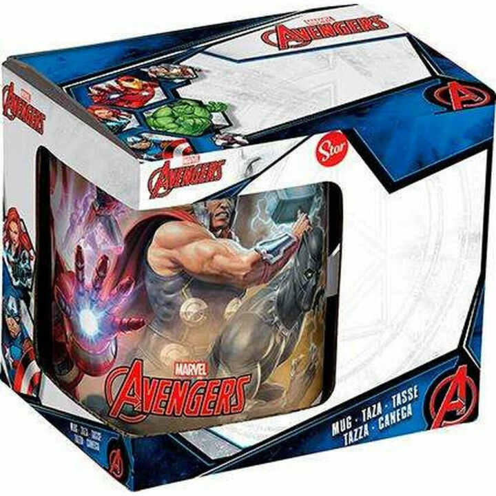 Mok The Avengers Infinity Wit Keramisch Rood (350 ml)