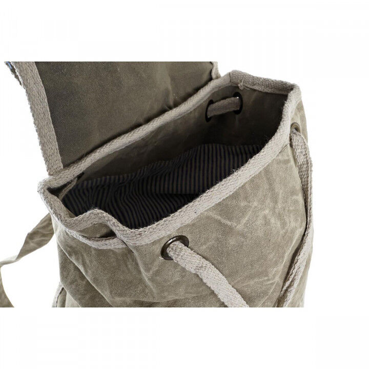 Mochila Casual DKD Home Decor Estrella Vintage Gris Algodón Piel (30 x 17 x 44 cm)