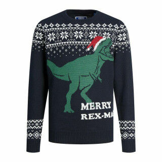 Uniseks Trui Jack & Jones T REX Marineblauw