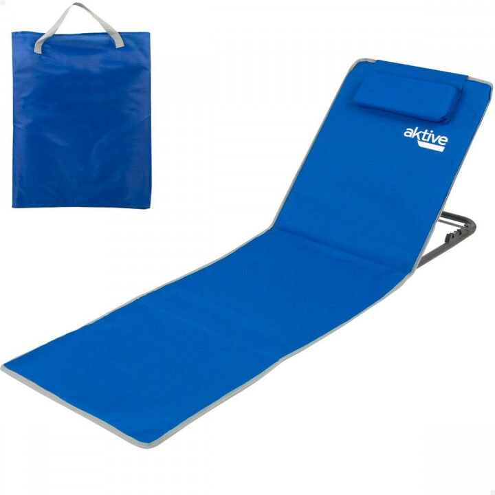 Mat Aktive Liggend 147 x 55 x 48 cm PVC 600D Blauw Staal Spons (4 Stuks)