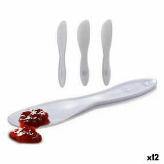 Set di Coltelli Kinvara Bianco Plastica 18 x 10 x 1 cm 18 x 3,5 x 1 cm 3 Pezzi (12 Unità)