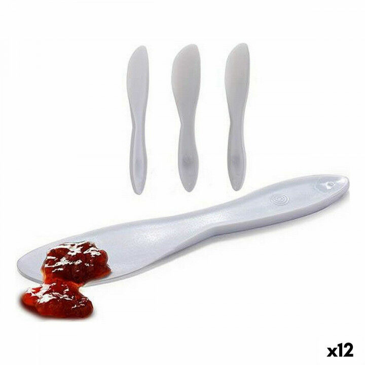 Set di Coltelli Kinvara Bianco Plastica 18 x 10 x 1 cm 18 x 3,5 x 1 cm 3 Pezzi (12 Unità)