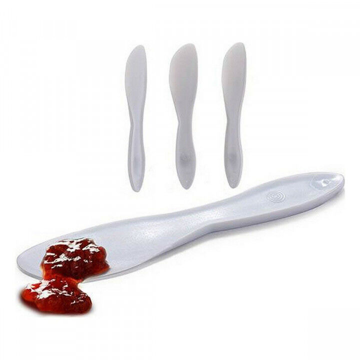 Messerset Kinvara Weiß Kunststoff 18 x 10 x 1 cm 18 x 3,5 x 1 cm 3 Stücke (12 Stück)