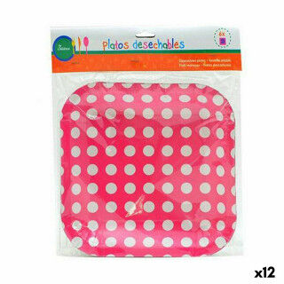 Bordenset Punten Wegwerpbaar 24 x 2 x 19 cm (12 Stuks)