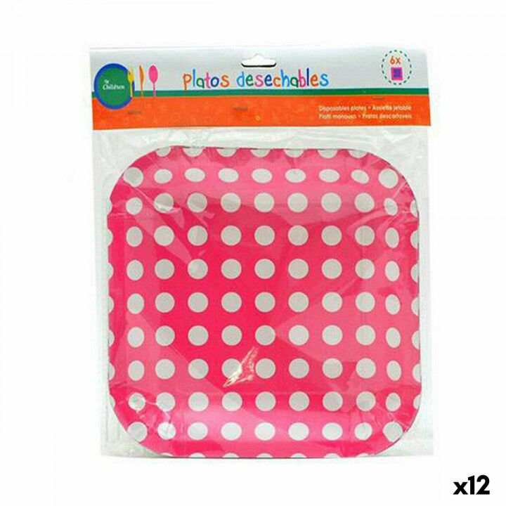 Bordenset Punten Wegwerpbaar 24 x 2 x 19 cm (12 Stuks)
