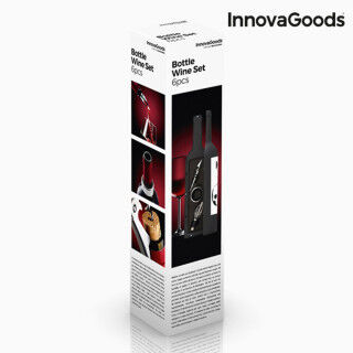 Boîte à Bouteille de Vin InnovaGoods Noir Métal Acier inoxydable (Reconditionné B)