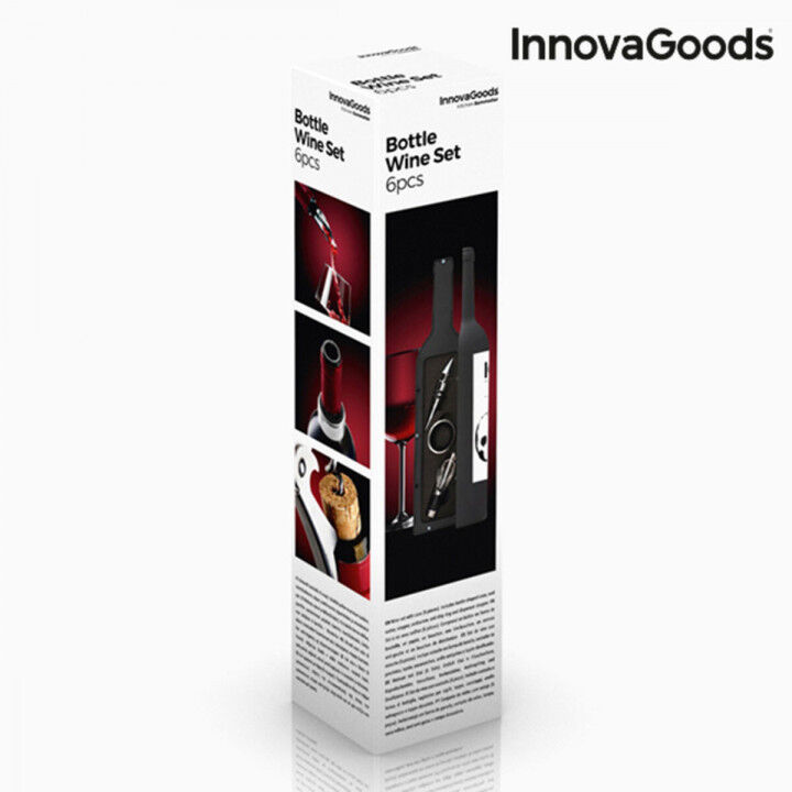 Estuche de Vino Botella InnovaGoods Negro Metal Acero Inoxidable (Reacondicionado B)