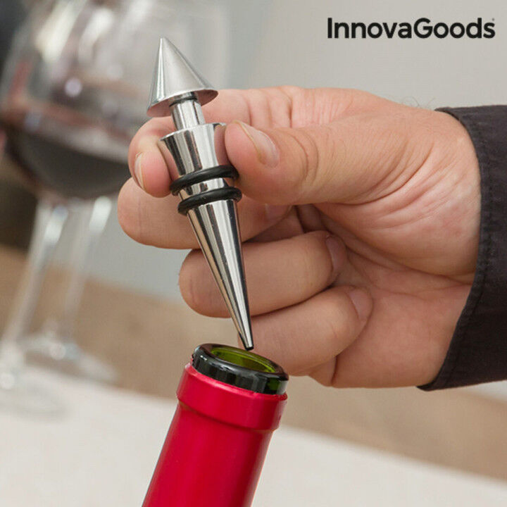 Bottle Wine Set InnovaGoods Black Metal Stainless steel (Refurbished B)