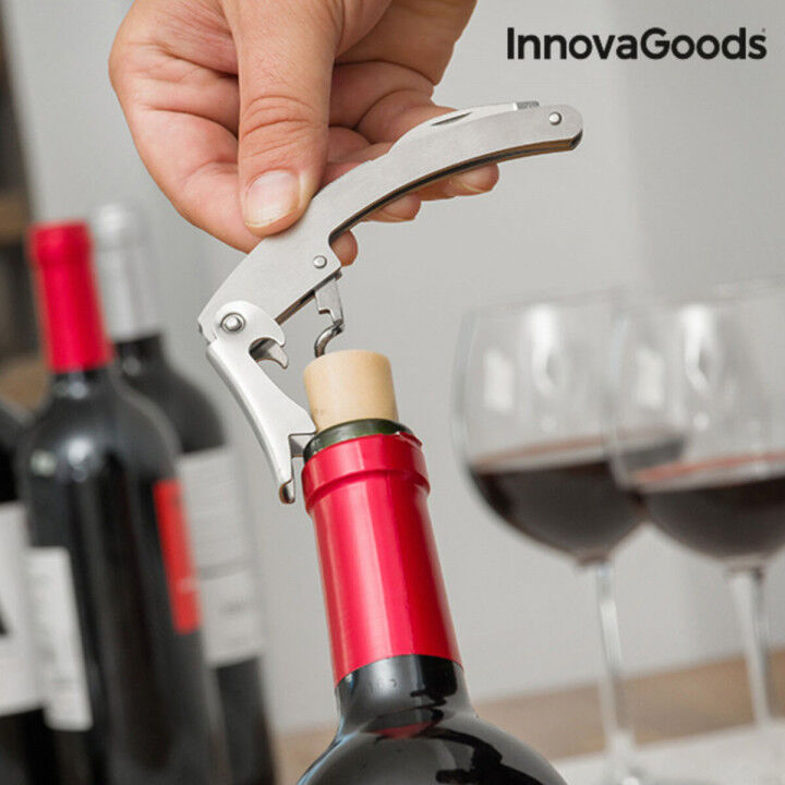 Boîte à Bouteille de Vin InnovaGoods Noir Métal Acier inoxydable (Reconditionné B)