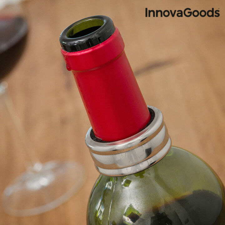 Boîte à Bouteille de Vin InnovaGoods Noir Métal Acier inoxydable (Reconditionné B)
