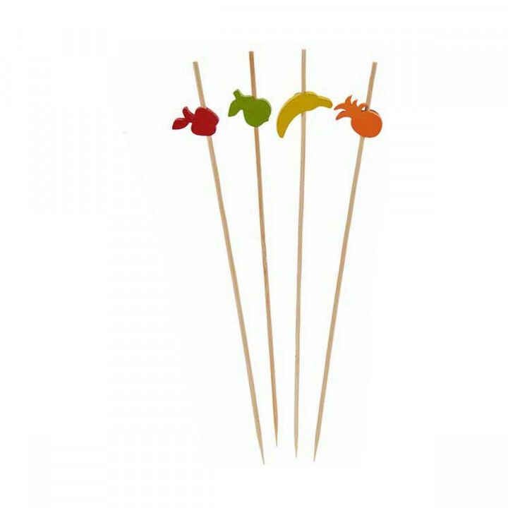 Set de Pinchos para Barbacoa Kinvara Bambú Pincho Decorado (24 Unidades)