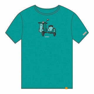 Kurzarm-T-Shirt Cállate la Boca   türkis Seitenwagen