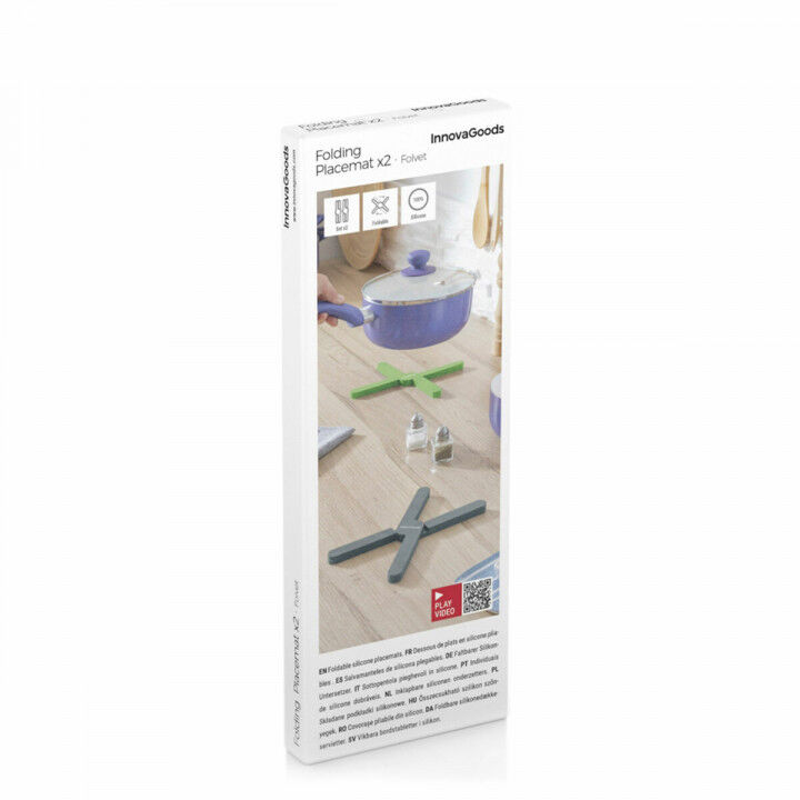 Klappbare Topfuntersetzer aus Silikon Folvet InnovaGoods 2 Stück