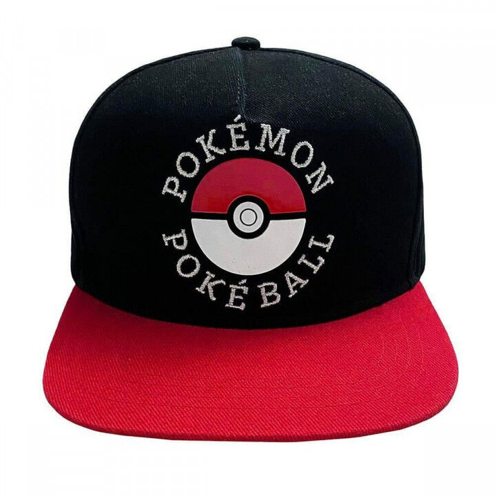 Berretto Unisex Pokémon Trainer Nero Rosso Taglia unica 58 cm