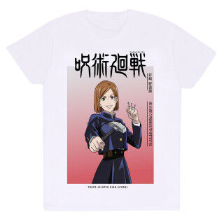 T-Shirt met Korte Mouwen Jujutsu Kaisen Nobara Ombre Wit Uniseks