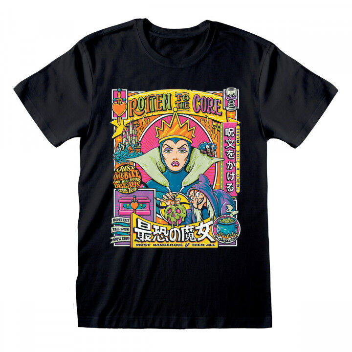 T-Shirt met Korte Mouwen Disney Rotten to the Core Zwart Uniseks