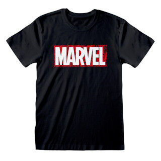 Uniseks T-Shirt met Korte Mouwen Marvel Zwart