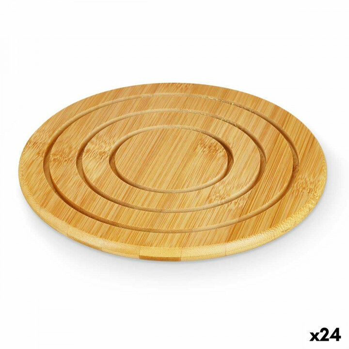 Placemat Kinvara Natuurlijk Bamboe Cirkelvormig 19 x 1 x 19 cm (24 Stuks)