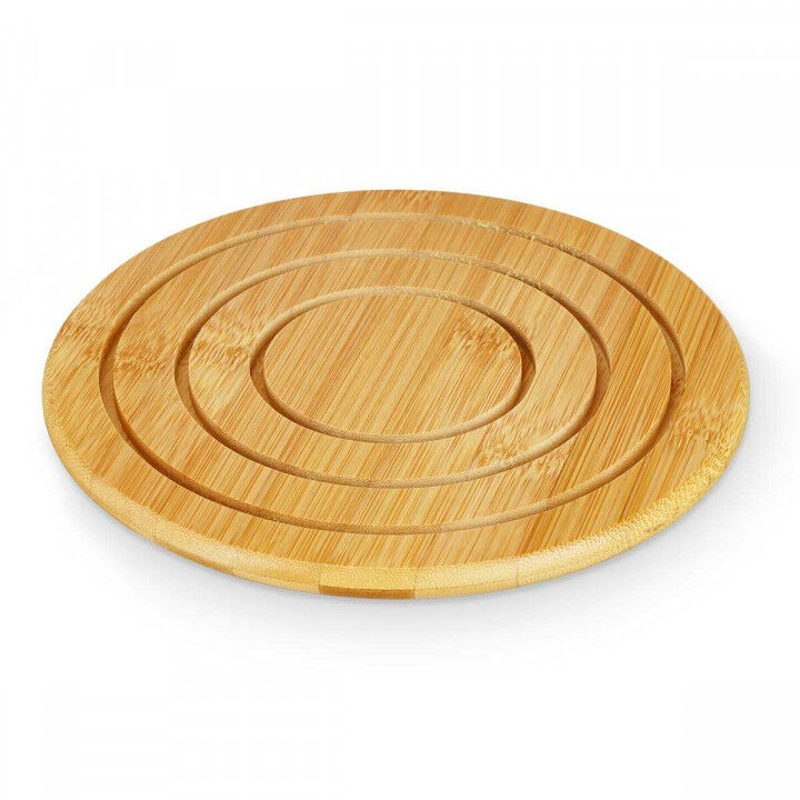 Dessous de plat Kinvara Naturel Bambou Rond 19 x 1 x 19 cm (24 Unités)