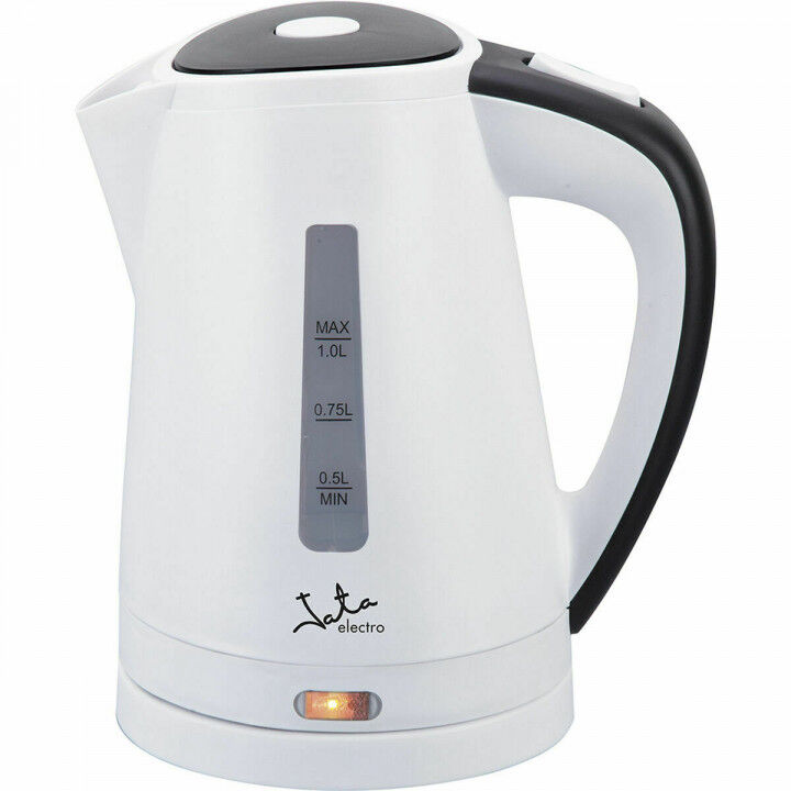 Wasserkocher JATA Weiß Schwarz 2200 W Edelstahl Kunststoff 1 L