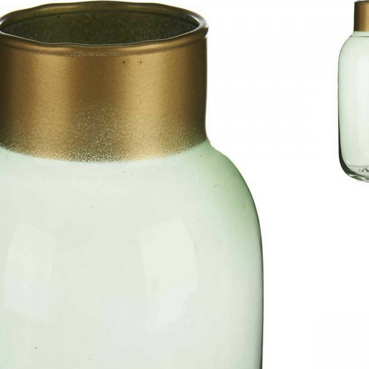 Vase Gift Decor grün Gold Glas weich 11,5 x 24 x 11,5 cm
