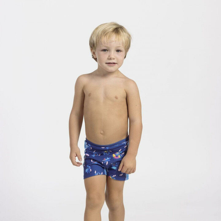 Boxer de Bain pour Enfants Stitch Bleu foncé