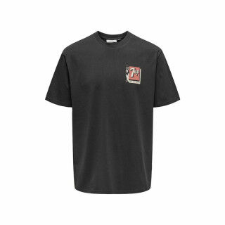 Men’s Short Sleeve T-Shirt Only & Sons Ons7Up Rlx Ss Black