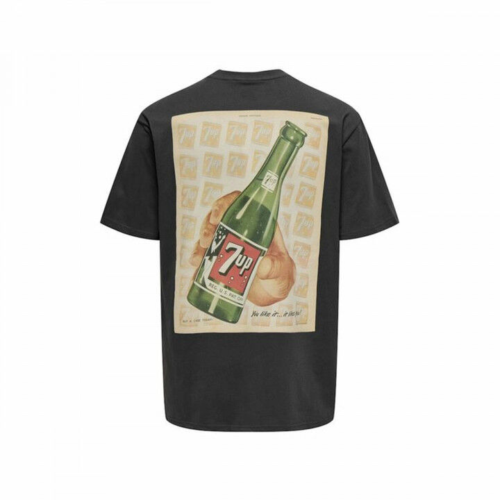 Heren-T-Shirt met Korte Mouwen Only & Sons Ons7Up Rlx Ss Zwart