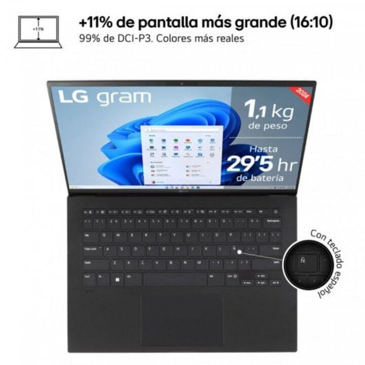 Ordinateur Portable LG 14Z90S-G.AD78B Espagnol Qwerty 14" 1,4 GHz Intel Core Ultra 7 155H 32 GB RAM 1 TB SSD (Reconditionné A)