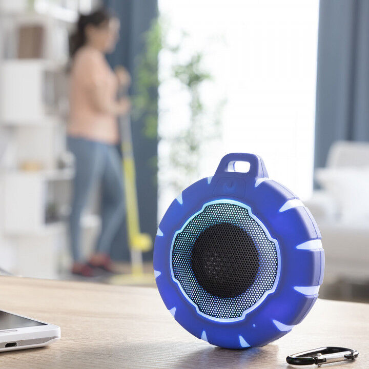 Drijvende draadloze luidspreker met leds Floaker InnovaGoods Blauw Zwart (Refurbished B)