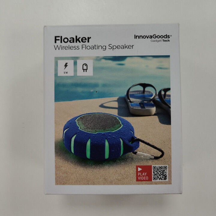 Altoparlante Galleggiante Senza Fili con LED Floaker InnovaGoods Azzurro Nero (Ricondizionati B)