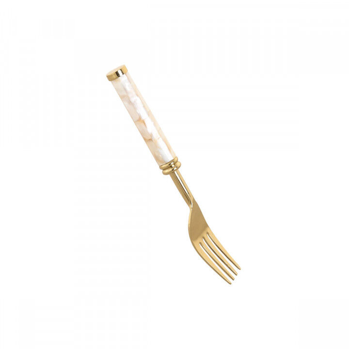 Bestek Home ESPRIT Wit Gouden Roestvrij staal Parelmoer 4,5 X 2 X 21 CM 16 Onderdelen