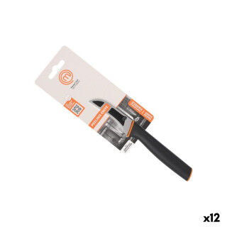 Coltello Spelucchino MasterChef Nero Argentato Acciaio inossidabile 7,5 cm (12 Unità)