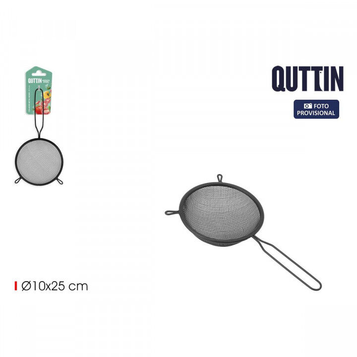 Sieb Quttin Schwarz Metall Ø 10 cm (24 Stück)