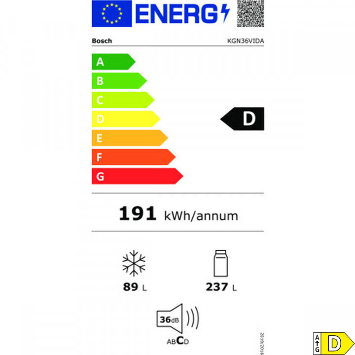 Frigorífico combinado BOSCH KGN36VIDA Plateado Acero (Reacondicionado C)