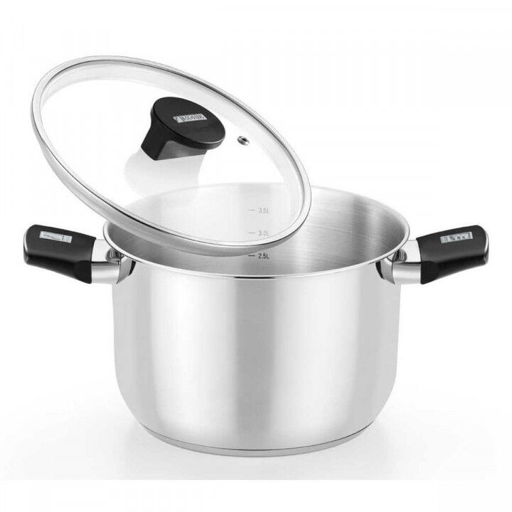 Casseruola con coperchio Monix M240230 Nero (Ricondizionati A)
