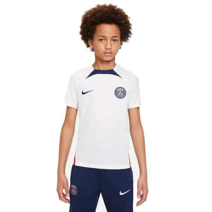 Maglia da Calcio a Maniche Corte per Bambini Nike París Saint-Germain Strike Bianco