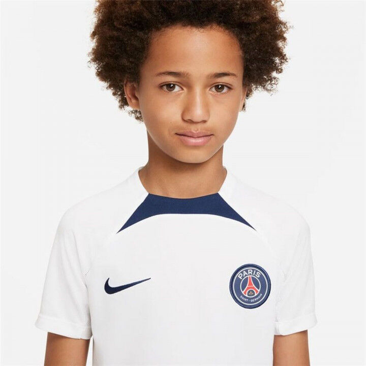 Kurzarm Fußballshirt für Kinder Nike París Saint-Germain Strike Weiß