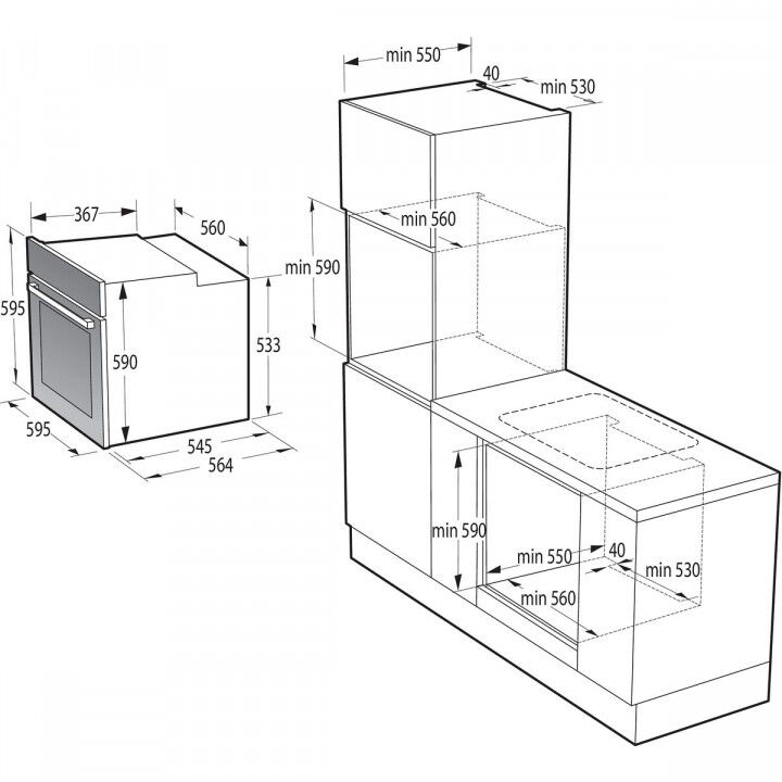 Forno Hisense BI62216AX MF 77 L 3500 W (Ricondizionati B)