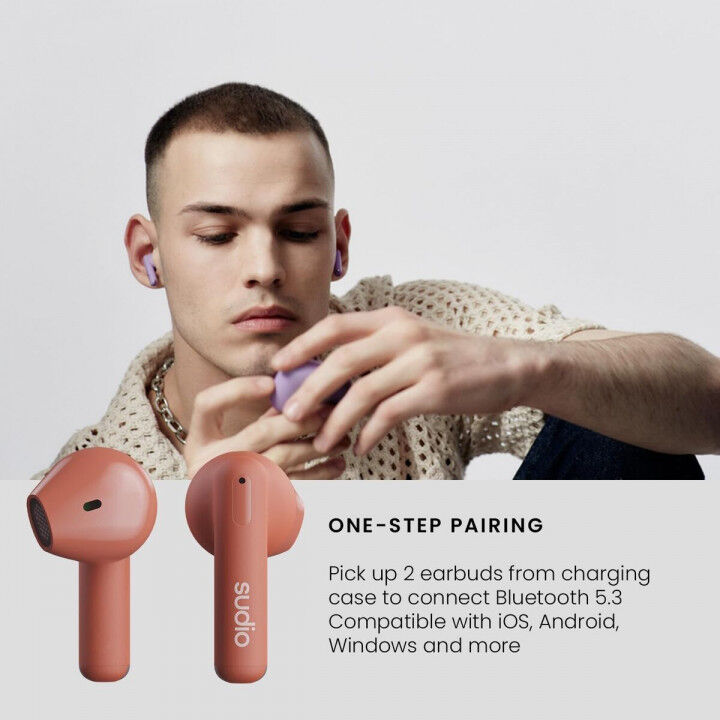 In-ear Bluetooth Headphones Sudio A1 True Wireless Orange