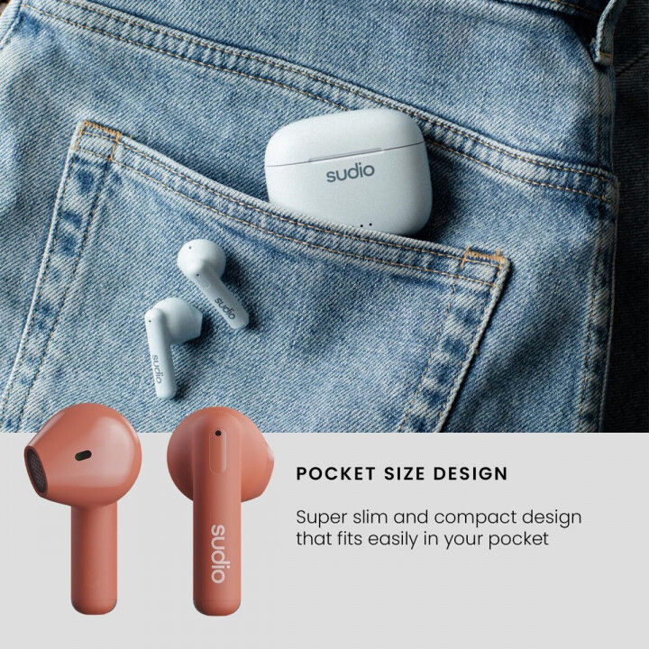 In-ear Bluetooth Headphones Sudio A1 True Wireless Orange