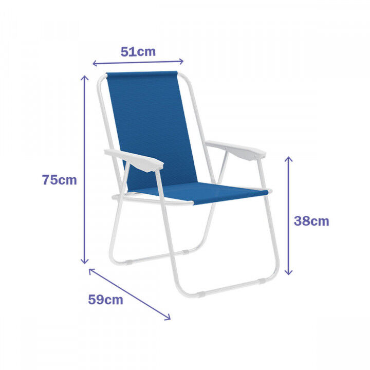 Silla Plegable Marbueno Azul 59 x 75 x 51 cm
