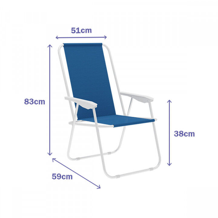 Vouwbare Stoel Marbueno Blauw 59 x 83 x 51 cm