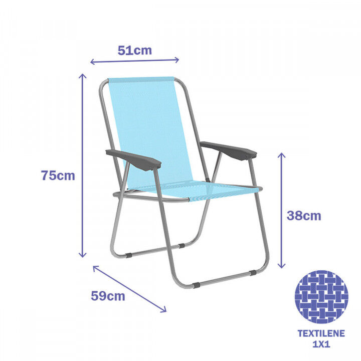 Folding Chair Marbueno Blue 59 x 75 x 51 cm
