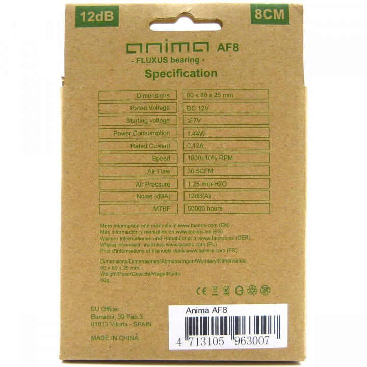 Ventilador para Portátil Tacens Anima 8cm
