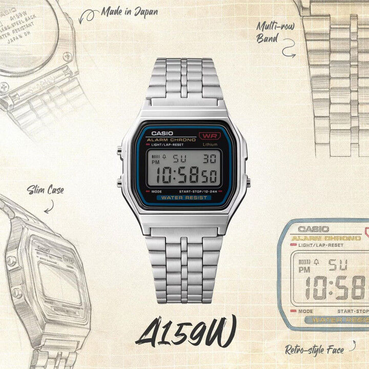 Unisex Watch Casio A159W-N1DF Silver (Refurbished A)