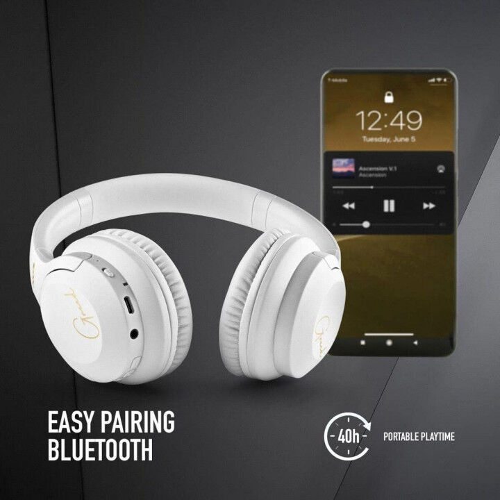 Bluetooth Kopfhörer mit Mikrofon NGS ARTICA GREED Weiß Schwarz (Restauriert A)